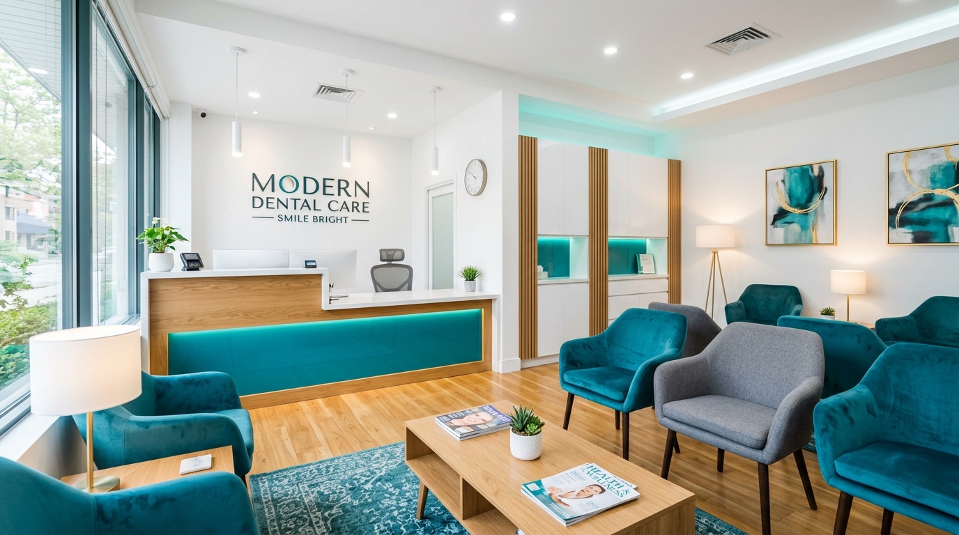 Ravikiran Dental Clinic modern waiting area and reception